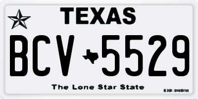 TX license plate BCV5529