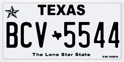 TX license plate BCV5544