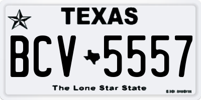TX license plate BCV5557