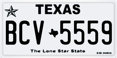 TX license plate BCV5559