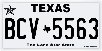 TX license plate BCV5563
