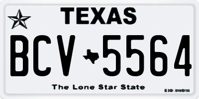 TX license plate BCV5564