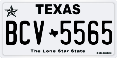 TX license plate BCV5565