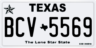 TX license plate BCV5569