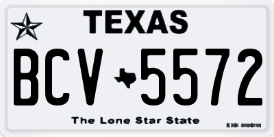 TX license plate BCV5572