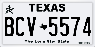 TX license plate BCV5574