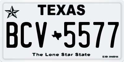 TX license plate BCV5577