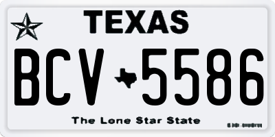 TX license plate BCV5586