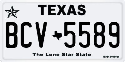 TX license plate BCV5589