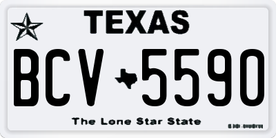 TX license plate BCV5590