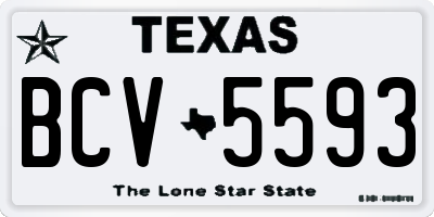 TX license plate BCV5593