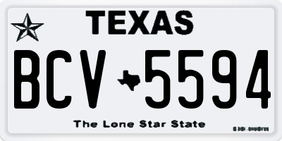 TX license plate BCV5594