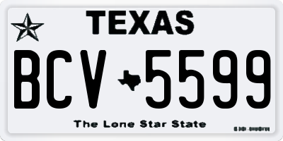 TX license plate BCV5599