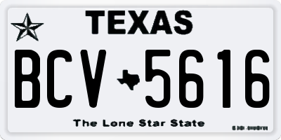 TX license plate BCV5616