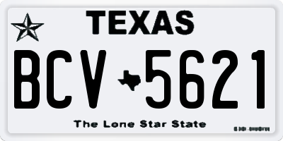 TX license plate BCV5621