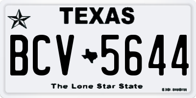TX license plate BCV5644