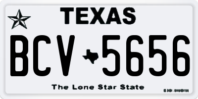 TX license plate BCV5656