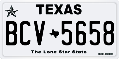 TX license plate BCV5658