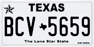 TX license plate BCV5659