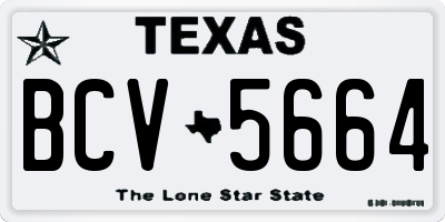 TX license plate BCV5664