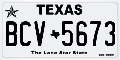 TX license plate BCV5673