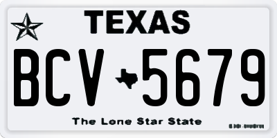 TX license plate BCV5679
