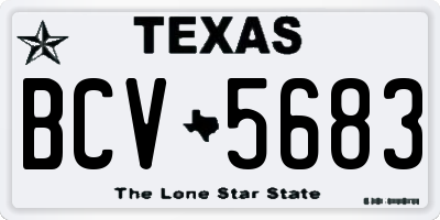 TX license plate BCV5683