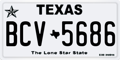TX license plate BCV5686