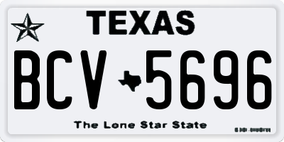 TX license plate BCV5696