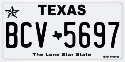 TX license plate BCV5697