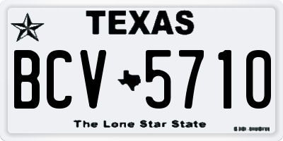 TX license plate BCV5710