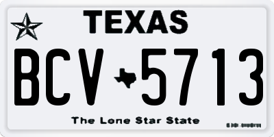 TX license plate BCV5713