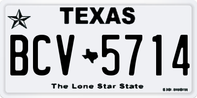 TX license plate BCV5714