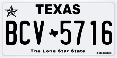 TX license plate BCV5716