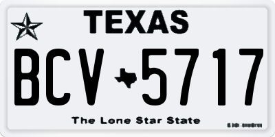 TX license plate BCV5717