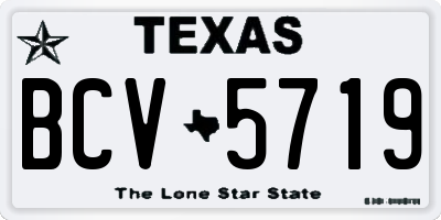 TX license plate BCV5719