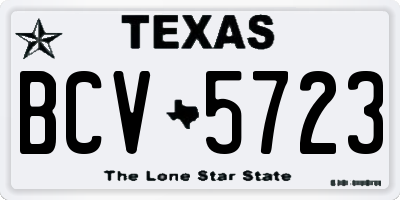 TX license plate BCV5723