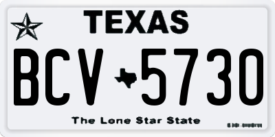 TX license plate BCV5730