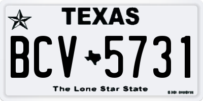 TX license plate BCV5731