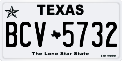 TX license plate BCV5732