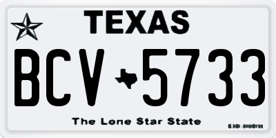 TX license plate BCV5733