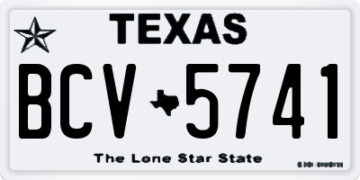 TX license plate BCV5741
