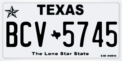 TX license plate BCV5745