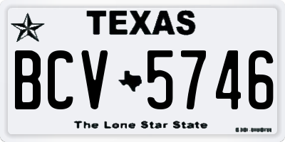 TX license plate BCV5746