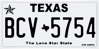 TX license plate BCV5754