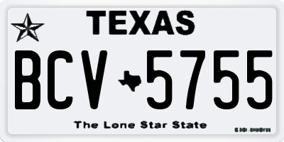 TX license plate BCV5755