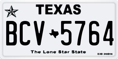 TX license plate BCV5764