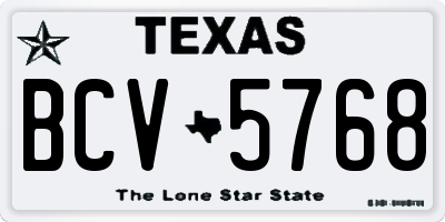 TX license plate BCV5768