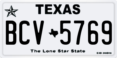 TX license plate BCV5769