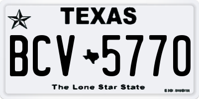 TX license plate BCV5770